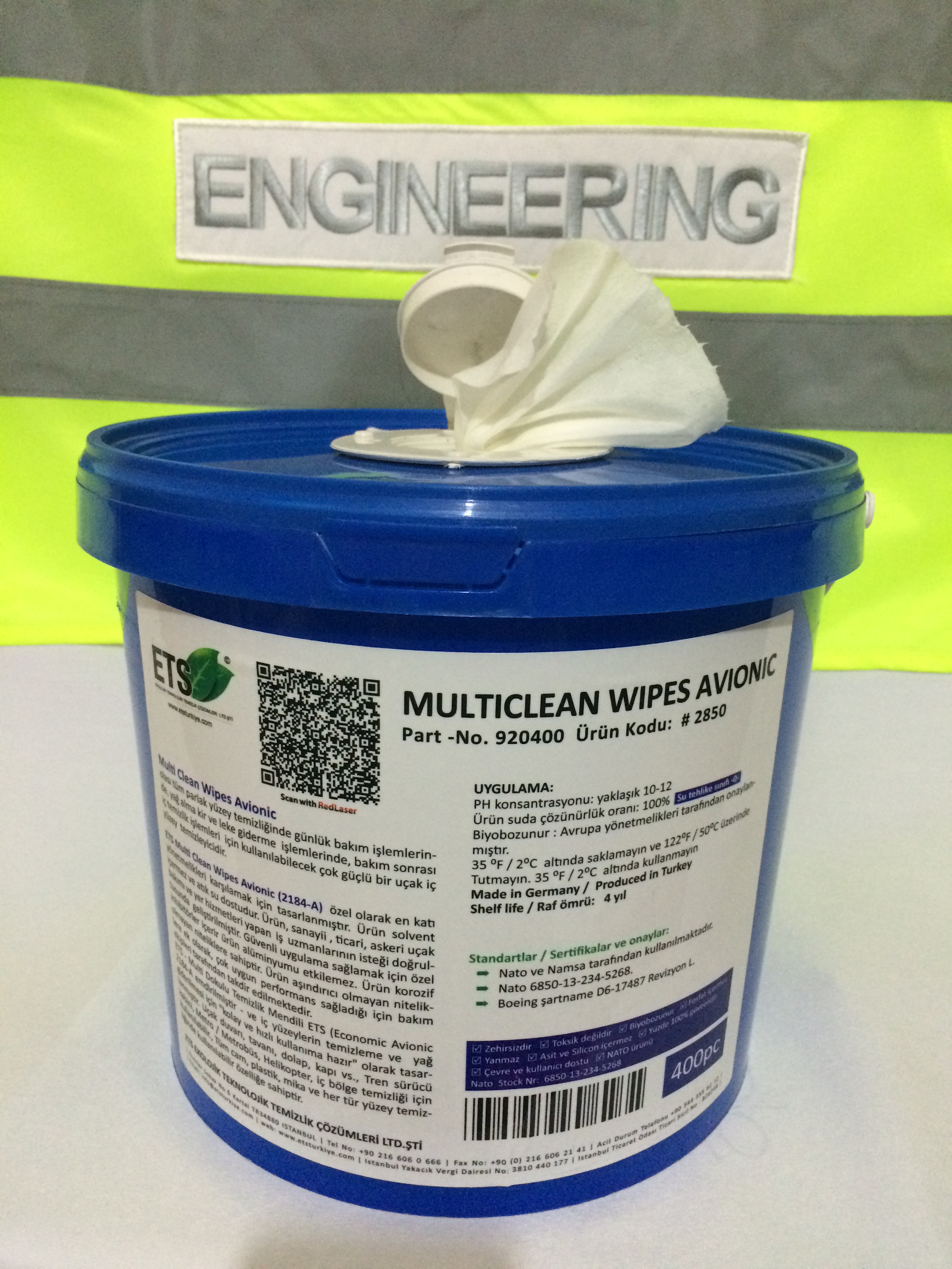 Uçak İç Temizleme Mendili Aircraft Interiors Cleaning Wipes